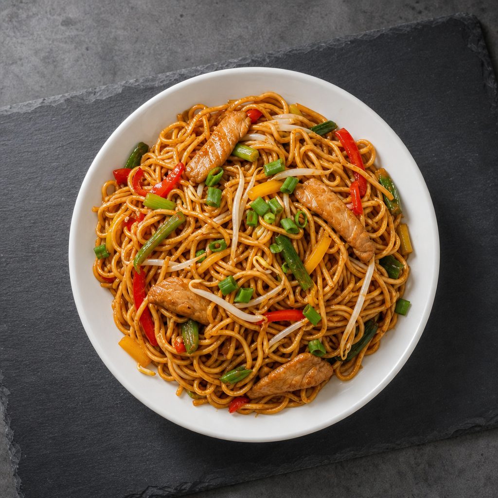 Roast Pork Chow Mein (Lunch).