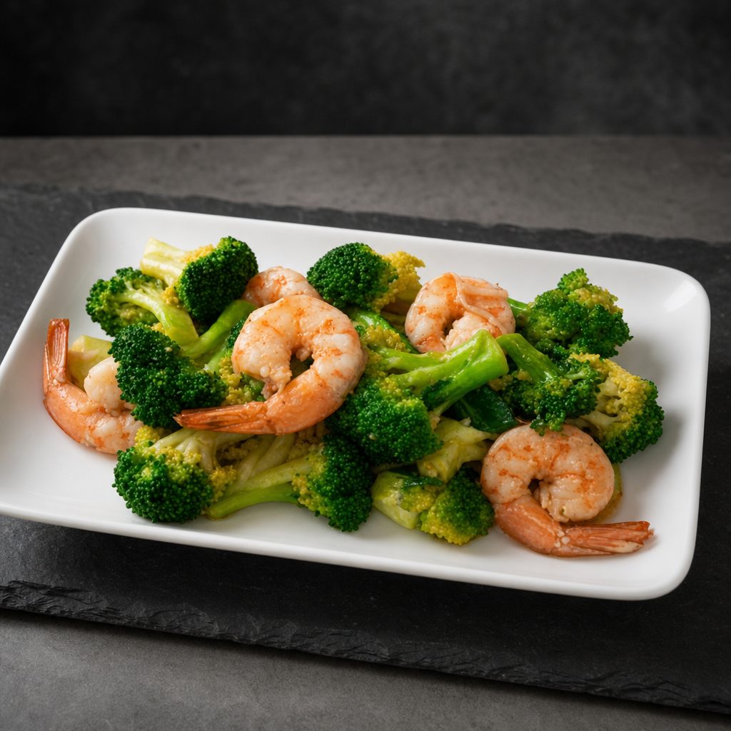 Shrimp with Broccoli.