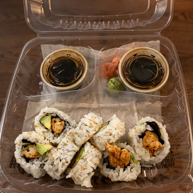 Shrimp Tempura Hand Rolls.