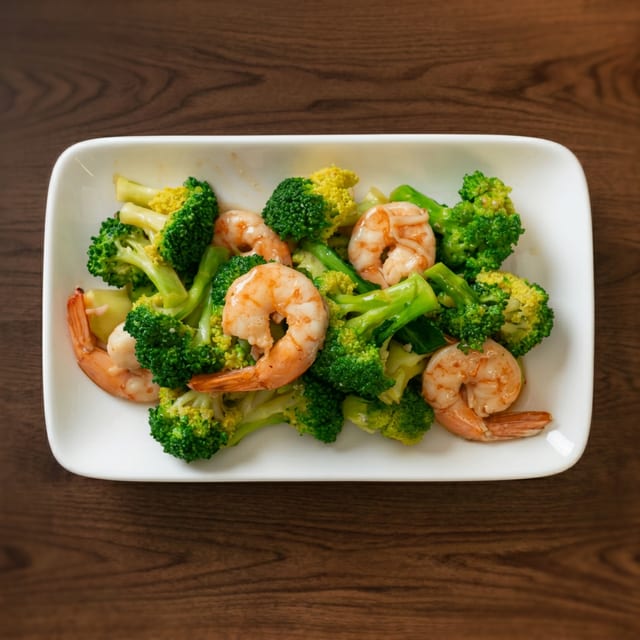 Shrimp with Broccoli.