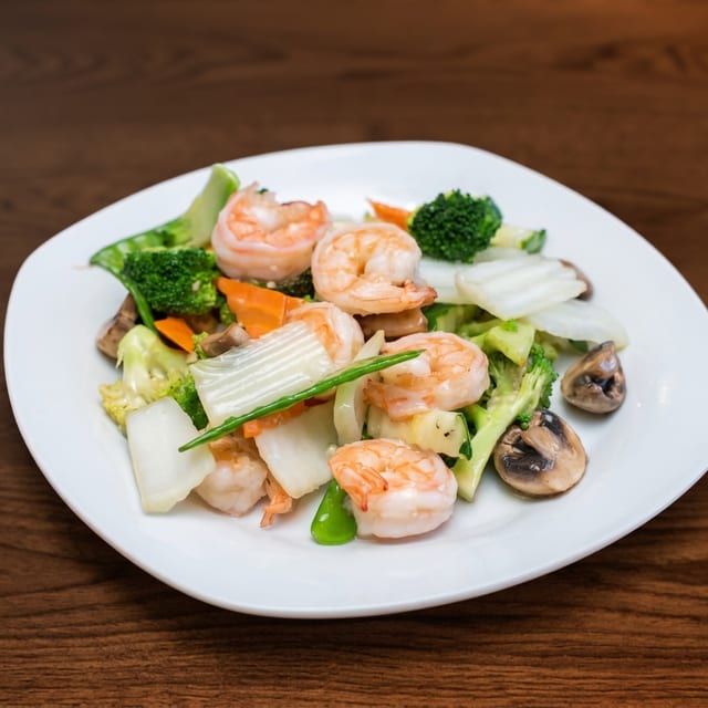 Shrimp with Mixed Vegetables.